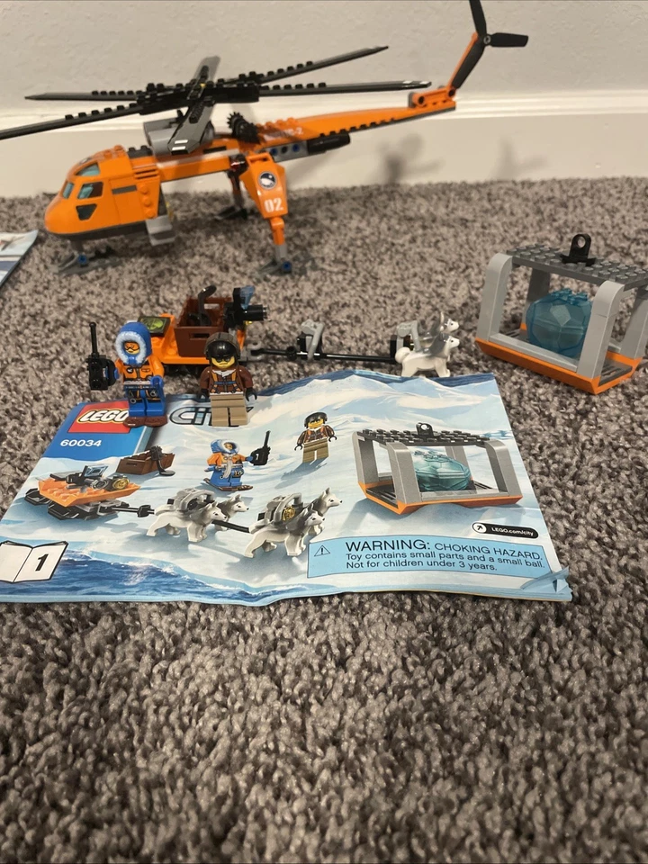 LEGO City: Arctic Helicrane (60034), 99% Complete Set With Manuals, No Box - Image 2 of 4