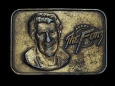 ND21168 VINTAGE 1976  OFFICIAL HAPPY DAYS FONZIE THE FONZ  BELT BUCKLE
