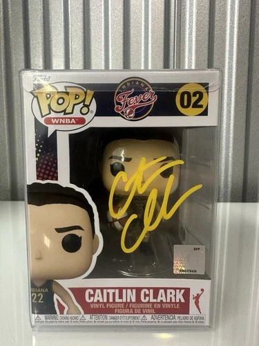 Caitlin Clark Signed Autographed Rookie Funko Pop Indiana Fever WNBA Holo & COA
