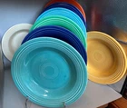 8 Homer Laughlin Fiesta 8 1/2" Rimmed Soup Bowls