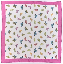 Dot + Lily Butterfly Square Scarf White OS NEW (1128)