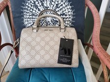 Nine West  Champagne Gold Grab Top Handle Satchell Bag Gold Logo BNWT