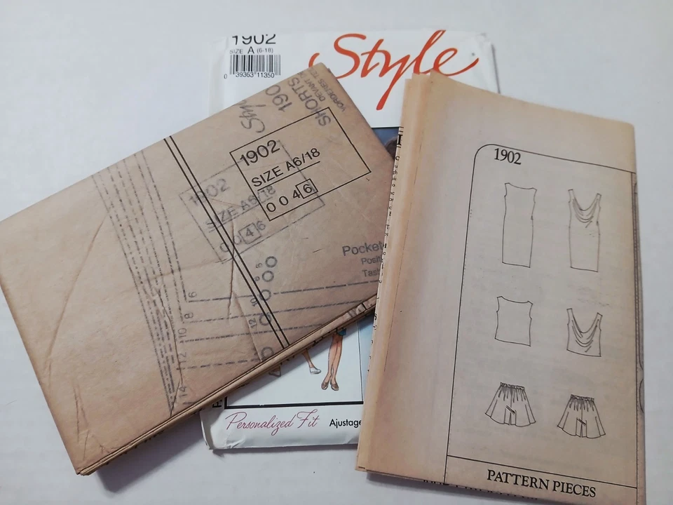 1902 Style Sewing Pattern. Misses Pullon Top Skirt Size 6, 8, 10, 12, 14, 16, 18 - Image 3 of 3