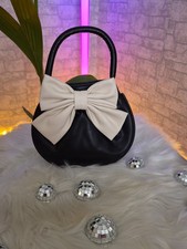 Damen Top-Griff-Tasche oval Kunstleder schwar...