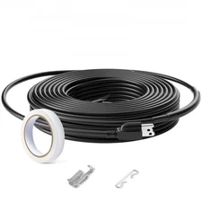 VEVOR Self-Regulating Pipe Heating Cable,24FT 5W/FT Heat Tape for Pipes,Roof Sno
