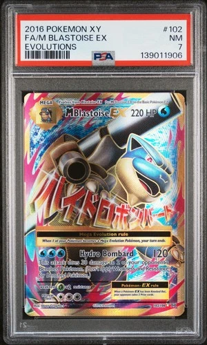 PSA 7 M BLASTOISE EX XY EVOLUTIONS 102 FULL ART 2016 POKEMON MJ