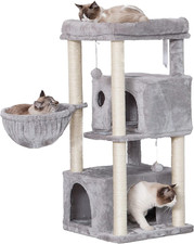 Soft Roomy Spoiled Cat Tree, Multi-Level Condo Large Tower Sisal kitten