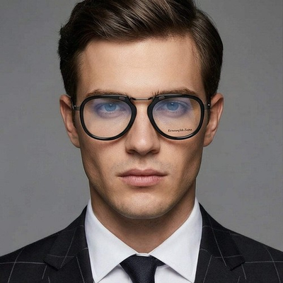 #ad #ad Ermenegildo Zegna Eyeglasses EZ5272 001 Black Metal Aviator Frames 50mm $214.92