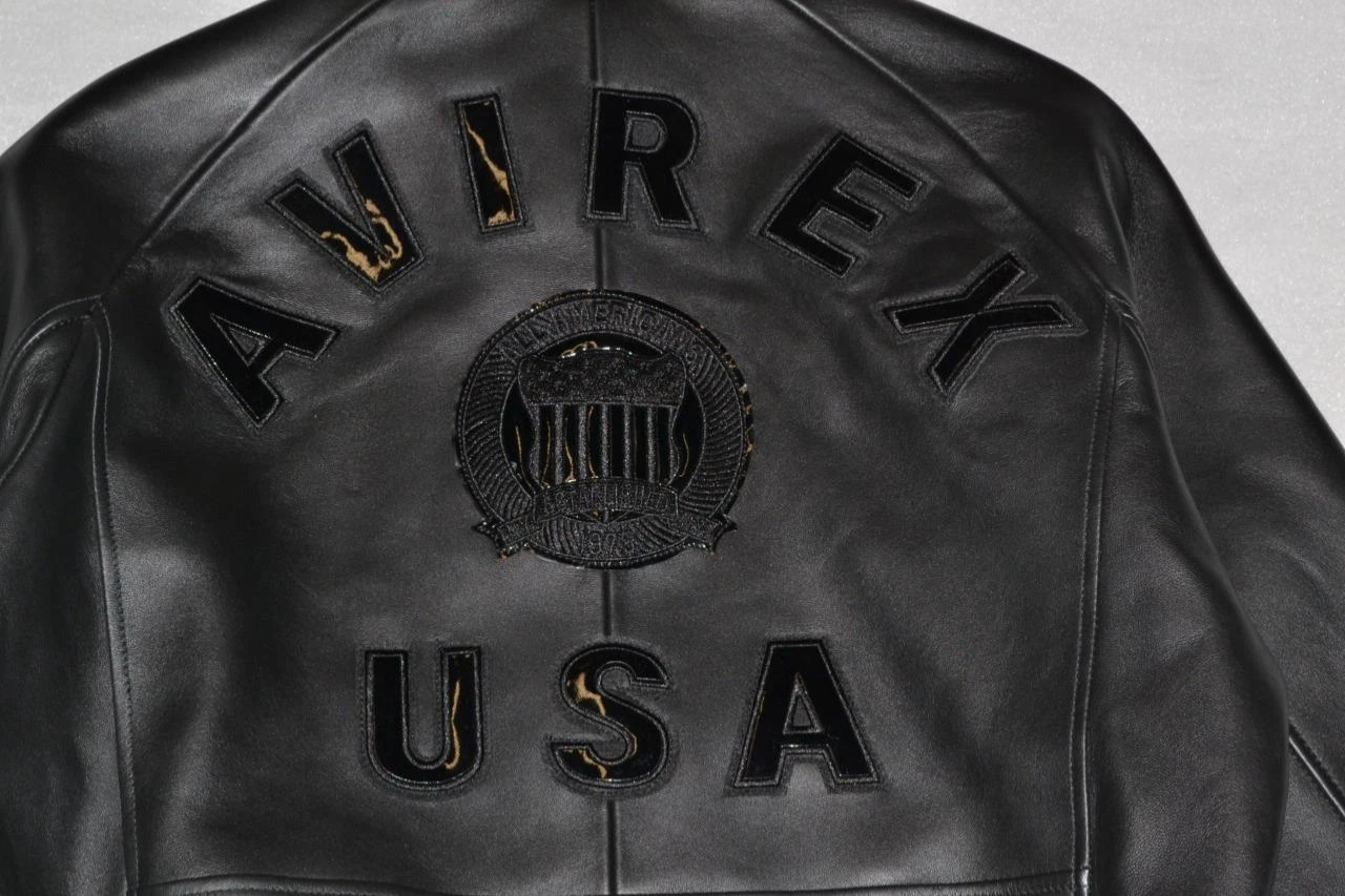 Authentic Avirex icon leather A1 jacket all black limited stock