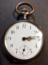 Antique Swiss Made 41mm 800 Silver Pocket Watch