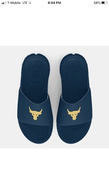 New Under Armour UA Project Rock Brahma Bull Slide 3025237-400 Men Size 12 Under Armour UA Project Rock Brahma Bull Slides Sandals  main image 3