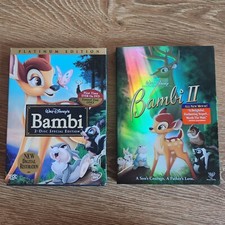 Walt Disney's Bambi and Bambi II DVD Lot Brand New, Sealed with Slipcovers