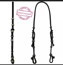 Western Black Rawhide Braided Bosal Hanger with Black Accent Handcraft Standard