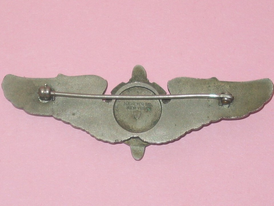 Original Vintage Silver Plate WWII Aircraft Engineer Pin ~ Meyer | eBay