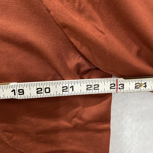 Zenana V-Neck Basic T-Shirt Women's 3X Long Sleeve Stretch Tee Top Burnt Orange - Picture 7 of 9