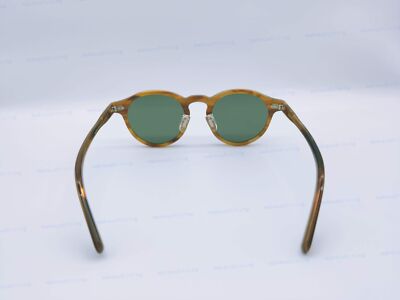 MOSCOT MILTZEN BLONDE Frame Green Lenses Sun Glasses W/ METAL NOSE