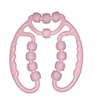 NEW Universal Pink 12-Wheel Handheld Body Muscle Massage Roller Adjustable Tool