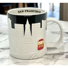 Starbucks San Francisco CA City Skyline 3D Relief Coffee Tea Mug Cup 16 oz