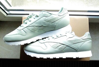 REEBOK CLASSIC LEATHER PASTELL EUCALYPTUS WHITE GRÜN SNEAKER 42, 8, 10,5 NEU
