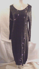 Clemente Wave Maxi Dress Medium Stretchy Texture Scoop Neck FUN