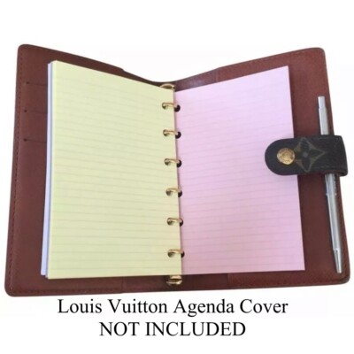 Tiny Pen FITS Louis Vuitton Small PM Agenda Cover Insert + Note Paper: 60  pages!