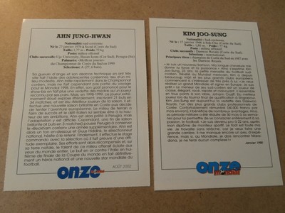 Carte De Foot Vintage Onze Mondial - Kim Joo-Sung (Corée Du Sud) Années 1990