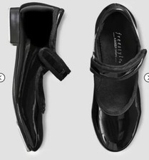 Freestyle Tap Shoes Black shiny with bow size 13 2T