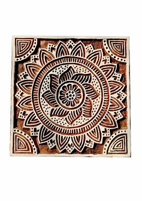Wooden Printing Block Handicraft Decorative Stamp For Crafting Textile Pottery
