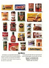 1991 Nestle Candy Products Variety 125 Years Vintage Print Advertisement
