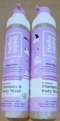 Hello Bello Extra Gentle Shampoo Body Wash for Babies soft Lavender pack of 2