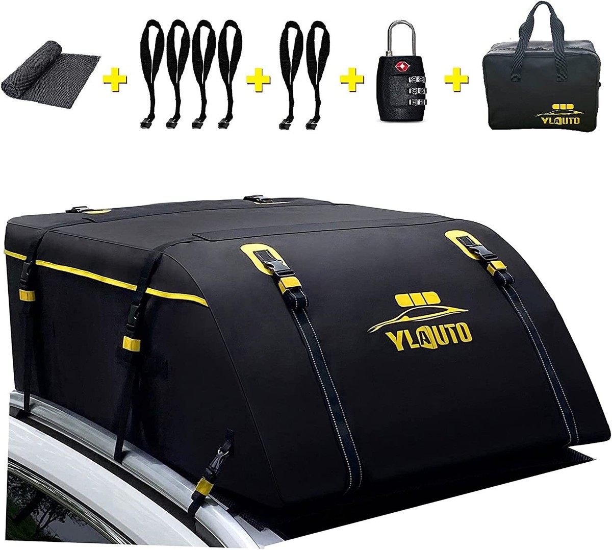 YLAUTO Rooftop Cargo Carrier,20 Cubic Feet Aerodynamic Design Rooftop Car  Bag 10