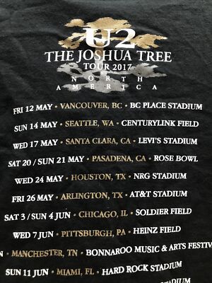 U2_2019年_JOSHUA TREE TOUR_Tシャツ 会場にて購入 U2】ロックTシャツ メンズ バンドTシャツ メンズ U2 Joshua Tree