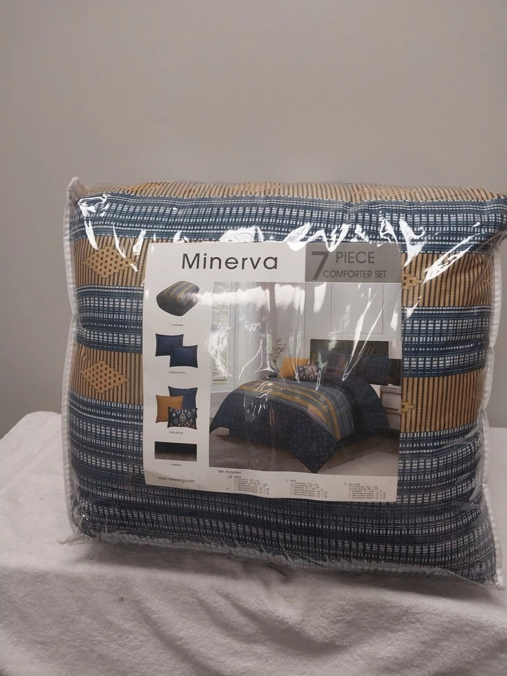 Nanshing Minerva Geometric 7 Pcs Comforter Set Queen Size  - Image 2 of 4
