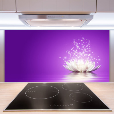 Crédence De Cuisine En Verre 100x50 Cm - Motif Art Fleur, Style Moderne, Neuf