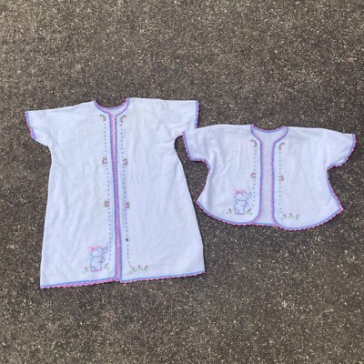 Vintage 90s Handmade Embroidered Elephant Cardigan and Shrug Kids Sz 0-3M