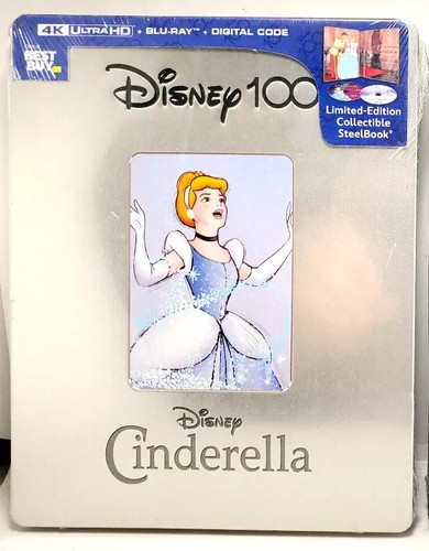 Cinderella 100th Anniversary Steelbook (4K UHD, Blu-Ray, Digital) Factory Sealed - Picture 2 of 2