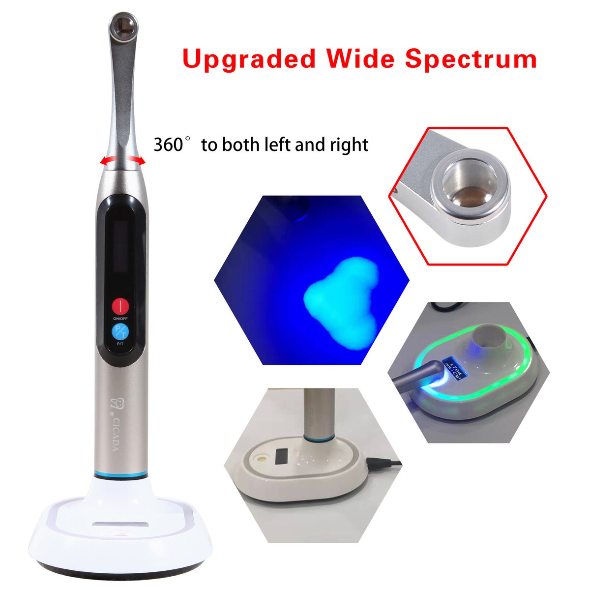 LED Curing Light　LEDカーリング　ライト Dental Wireless Cordless LED Cure Curing Light Lamp 2200mAh