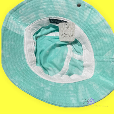 Free People Peter Grimm Aqua Green Bucket Hat Cotton Tie Dye 