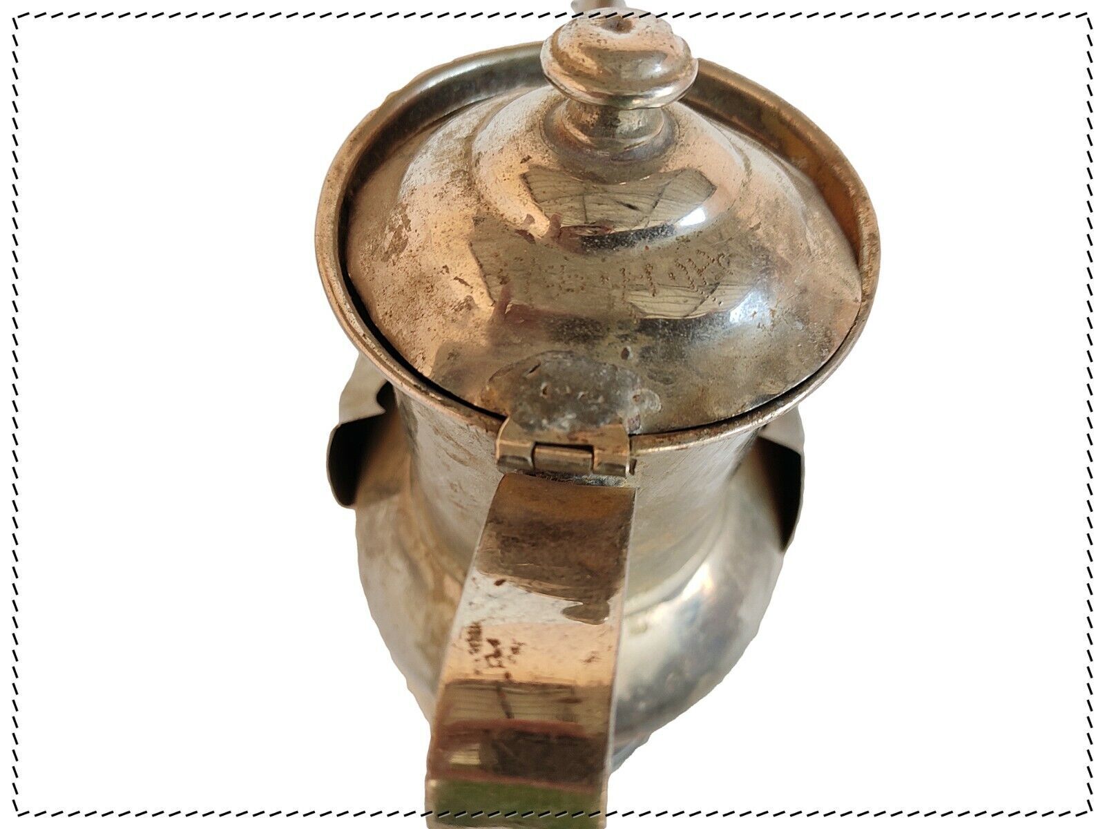 Old Vintage Brass Big Nickel Plated Peacock Shape Handcrafted Tea