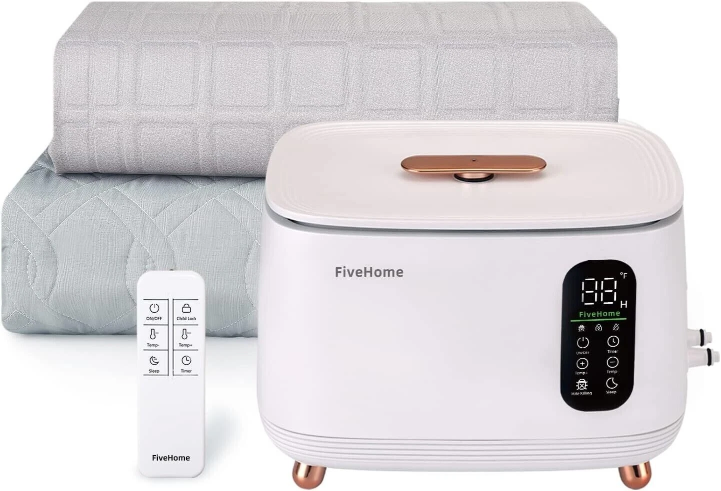 Smart Water Heated Mattress Pad-King Size, No Electric Wire Comfortable Hydro