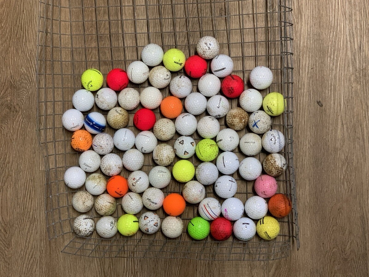 75 Used Golf Balls Shag Hit Away Practice Range Various Brands