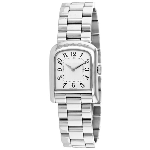 Coach Swiss Tank Watch 0221 Stainless Steel Square Leather  display picture 1