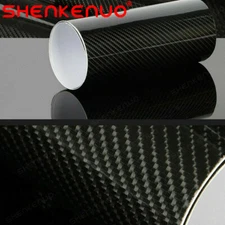 5D Carbon Fiber Vinyl Wrap Roll Car Moto DIY Interior Exterior Black 12x60" 1pcs