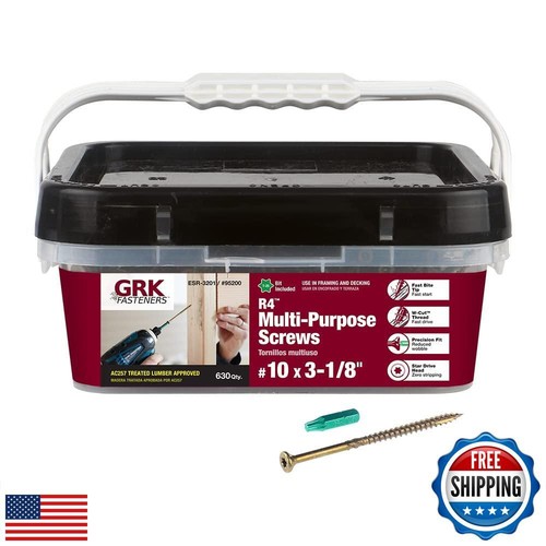 GRK Fasteners 95200 R4#10 x 3-1/8" Screws 630CT