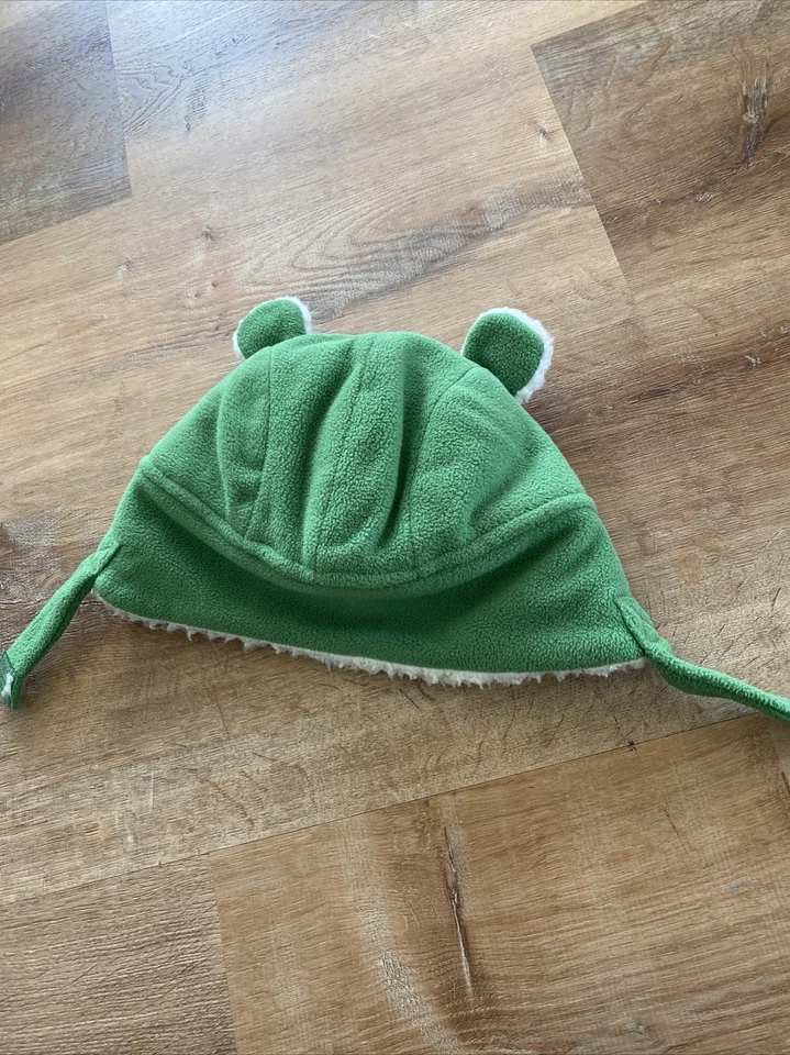 John Deere Toddler Green Sherpa Lined Trapper Hat Ear Flap Chin Strap - Image 4 of 4