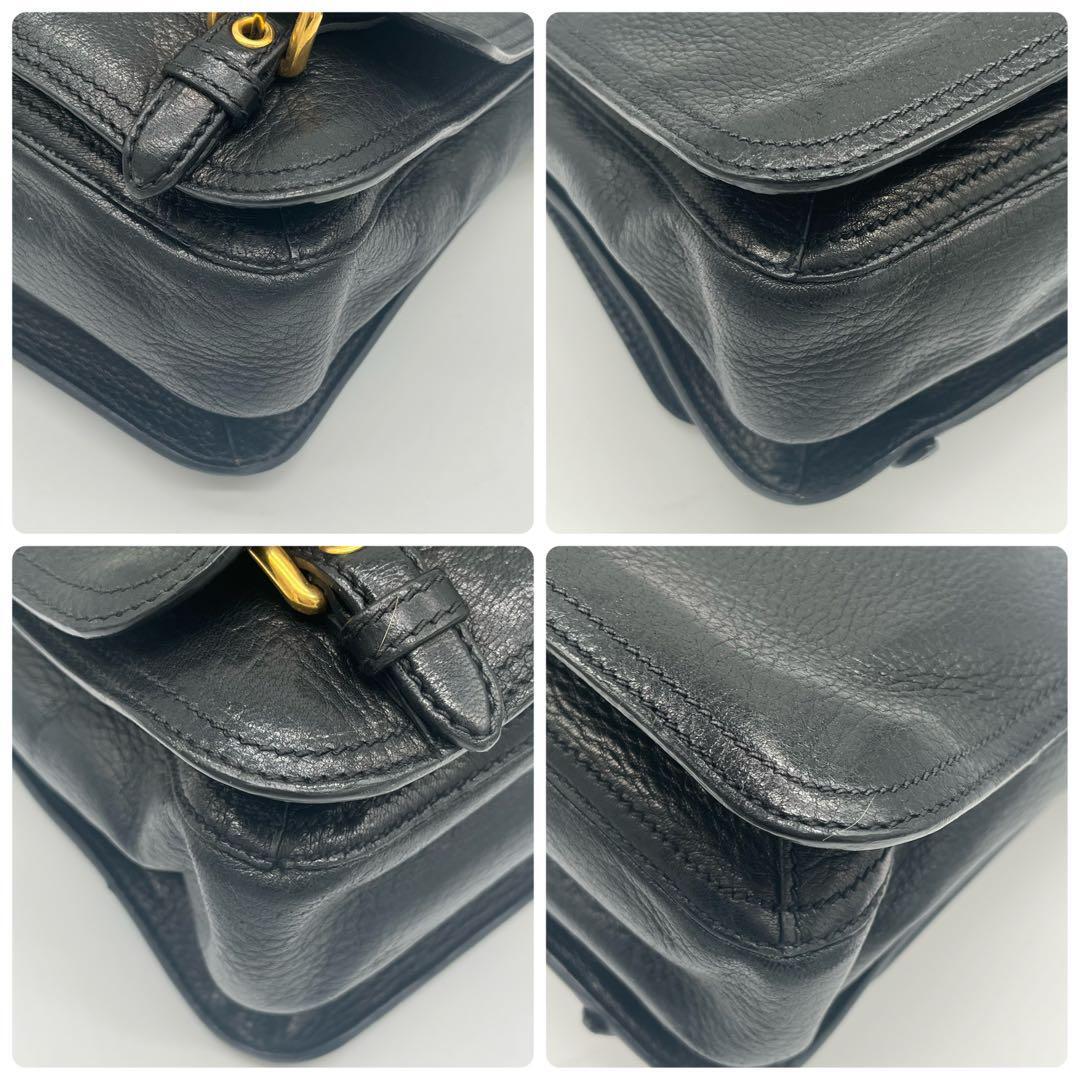 Miu Miu Turnlock Shoulder Bag Black Leather Vintage Miu Miu Turnlock Shoulder Bag Black Leather Vintage