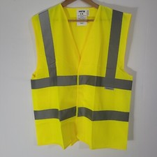 Kamizelka żółta XL Wysoka widoczność Bezpieczeństwo Odzież robocza Odblaskowa CZARNY RYCERZ Nowa
