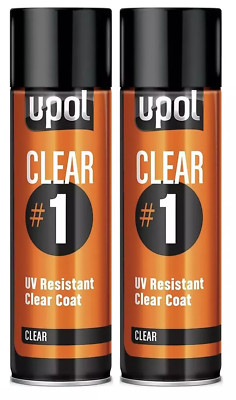 2 x Upol CLEAR#1 Hochglanz Klarlack 450ml Lack/Scheinwerfer Reparaturlack