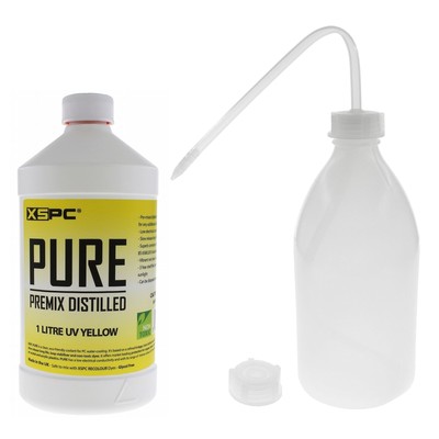 XSPC PURE Premix Distilled PC Coolant and Filling Bottle, UV Yellow