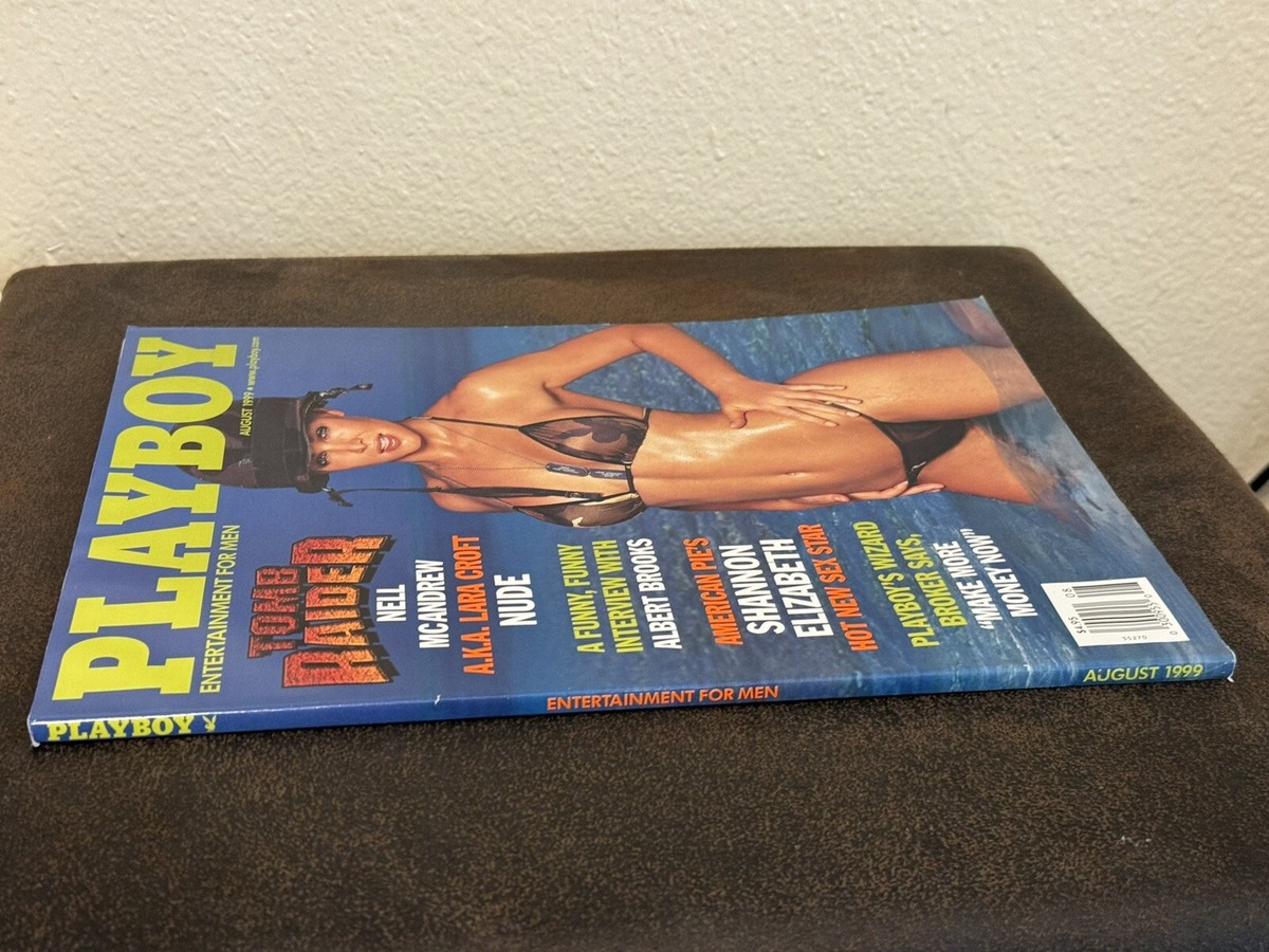 Playboy Magazine August 1999 Nell McAndrew Lara Croft Nude Tomb